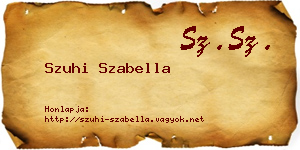 Szuhi Szabella névjegykártya